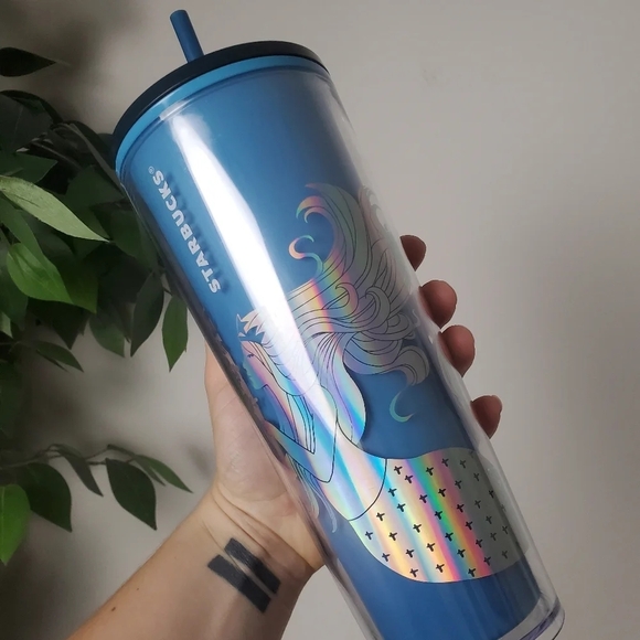 Starbucks 24oz Venti Rainbow Iridescent Siren Mermaid Tumbler - Picture 2 of 8
